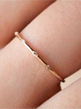Local Eclectic Delicate Gold Stackable Ring